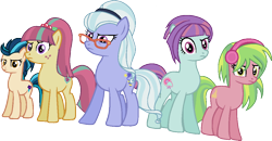 Size: 1076x560 | Tagged: safe, artist:doian, indigo zap, lemon zest, sour sweet, sugarcoat, sunny flare, pony, equestria girls, friendship games, equestria girls ponified, ponified, simple background, transparent background