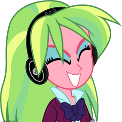 Size: 6780x6780 | Tagged: safe, lemon zest, equestria girls, absurd resolution, akg, author:dualglad, headphones, simple background, solo, transparent background, vector