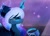 Size: 1101x795 | Tagged: safe, artist:magnaluna, derpibooru import, princess luna, alicorn, pony, alternate universe, crown, crying, curved horn, cute, cute little fangs, fangs, halo, jewelry, looking at something, magic, regalia, scenery, solo, zefiros codex