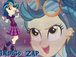 Size: 1024x768 | Tagged: safe, artist:natoumjsonic, indigo zap, equestria girls, friendship games, wallpaper