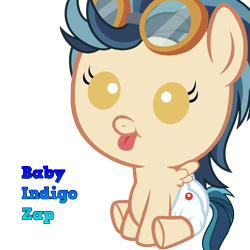 Size: 1024x1024 | Tagged: safe, artist:theguymexican, indigo zap, baby, cute, zapabetes