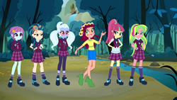 Size: 1440x810 | Tagged: safe, artist:eli-j-brony, gloriosa daisy, indigo zap, lemon zest, sour sweet, sugarcoat, sunny flare, equestria girls, legend of everfree, shadow five