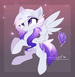 Size: 1181x1208 | Tagged: safe, artist:magnaluna, derpibooru import, oc, oc only, oc:cloud cover, pegasus, pony, female, mare, smiling, solo