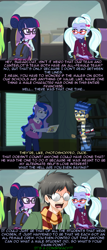 Size: 640x1493 | Tagged: safe, flash sentry, princess luna, sugarcoat, twilight sparkle, vice principal luna, equestria girls, friendship games, katawa shoujo, kenji setou, psyga's alternate pony scenes