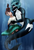 Size: 1045x1533 | Tagged: safe, artist:blackblood-queen, derpibooru import, oc, oc only, oc:primrose, oc:riptide, anthro, earth pony, orca pony, original species, unguligrade anthro, anthro oc, clothes, female, mare, underwater, worried