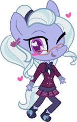 Size: 892x1418 | Tagged: safe, artist:digimonlover101, sugarcoat, equestria girls, friendship games, chibi, cute, heart, looking at you, ponied up, pony ears, simple background, solo, sugarcute, transparent background, wink