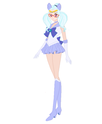 Size: 509x621 | Tagged: safe, artist:wolfangelmoon, sugarcoat, equestria girls, friendship games, clothes, cosplay, costume, looking at you, pony ears, sailor moon, solo