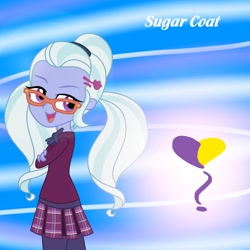 Size: 894x894 | Tagged: safe, artist:sonatablaze, sugarcoat, equestria girls, clothes, crystal prep academy uniform, school uniform, solo