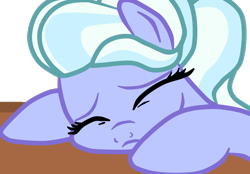 Size: 1024x714 | Tagged: safe, artist:hannaspeert123, sugarcoat, earth pony, pony, equestria girls, friendship games, boutique depression, crystal prep shadowbolts, cute, equestria girls ponified, eyes closed, ponified, simple background, sleeping, solo, table, tired, transparent background, vector