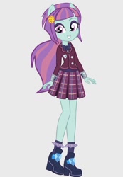 Size: 796x1152 | Tagged: safe, artist:starblast33, sunny flare, equestria girls, friendship games, adoraflare, clothes, cute, looking at you, open mouth, ponied up, pony ears, school uniform, smiling, solo