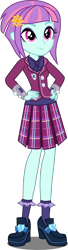 Size: 1440x5316 | Tagged: safe, artist:xebck, sunny flare, equestria girls, friendship games, absurd resolution, bowtie, clothes, crystal prep academy, crystal prep academy uniform, crystal prep shadowbolts, hand on hip, pleated skirt, school uniform, simple background, skirt, solo, transparent background, vector, wristband