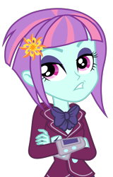 Size: 2237x3500 | Tagged: safe, artist:rivalcat, sunny flare, equestria girls, friendship games, bowtie, clothes, crossed arms, crystal prep academy, crystal prep academy uniform, crystal prep shadowbolts, faic, school uniform, simple background, solo, transparent background, vector