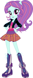 Size: 6076x14380 | Tagged: safe, artist:sugar-loop, sunny flare, equestria girls, friendship games, absurd resolution, boots, box art, clothes, crystal prep shadowbolts, hand on hip, lipstick, school spirit, simple background, solo, transparent background, vector