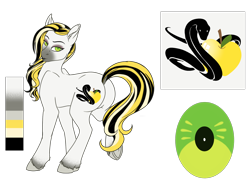 Size: 1964x1454 | Tagged: safe, artist:blackblood-queen, derpibooru import, oc, oc only, oc:golden delicious, earth pony, pony, female, looking back, mare, plot, reference sheet, simple background, smiling, solo, transparent background