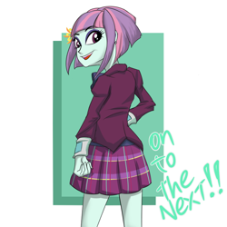 Size: 800x800 | Tagged: safe, artist:kul, sunny flare, equestria girls, clothes, crystal prep academy uniform, school uniform, smiling