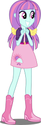 Size: 1814x5485 | Tagged: safe, artist:xebck, sunny flare, equestria girls, friendship games, adoraflare, alternate hairstyle, alternate universe, bow, clothes, cute, pigtails, simple background, skirt, solo, transparent background, vector