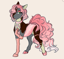 Size: 599x548 | Tagged: safe, artist:blackblood-queen, derpibooru import, oc, oc only, oc:brigadeiro drizzle, oc:dusk flame, pony, crossdressing, drag, eyeshadow, hair over one eye, lipstick, makeup, male, simple background, solo, stallion