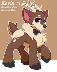 Size: 2000x2500 | Tagged: safe, artist:shadowreindeer, derpibooru import, oc, oc:kevin reindeer, deer, reindeer, bowtie