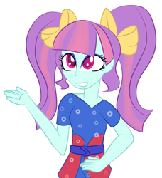 Size: 895x980 | Tagged: safe, artist:berrypunchrules, sunny flare, equestria girls, friendship games, adoraflare, alternate costumes, alternate hairstyle, cute, solo