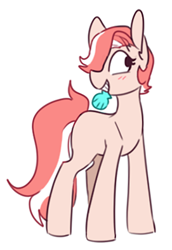 Size: 271x395 | Tagged: safe, artist:redxbacon, derpibooru import, oc, oc only, oc:coral, earth pony, pony, female, grin, mare, simple background, smiling, solo, white background