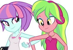 Size: 800x550 | Tagged: safe, artist:berrypunchrules, lemon zest, sunny flare, equestria girls, friendship games, female, lemonflare, lesbian, shipping, simple background, transparent background