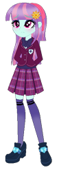 Size: 197x573 | Tagged: safe, artist:s-haii, sunny flare, equestria girls, friendship games, alternate costumes, alternate hairstyle, alternate universe, blushing, clothes, crystal prep academy uniform, school uniform, solo