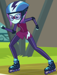 Size: 564x744 | Tagged: safe, screencap, sunny flare, equestria girls, friendship games, cropped, roller derby, solo, sporty style