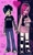 Size: 600x1000 | Tagged: safe, artist:technaro, derpibooru import, pinkie pie, human, clothes, comic sans, converse, crossover shipping, dan, dan pie, dan vs, emo, eyeshadow, female, goth, gothic pinkie, heart, holding hands, humanized, jeans, male, pinkamena diane pie, shipping, shoes, skirt, stockings, straight, teddy bear, tiara