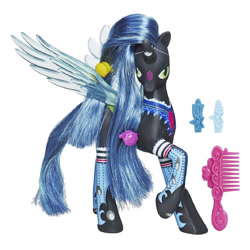 Size: 900x900 | Tagged: safe, derpibooru import, queen chrysalis, changeling, changeling queen, clothes, derpibooru, goth, official, ponymania, socks, toy