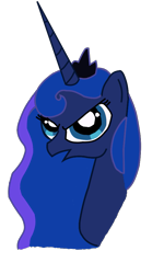 Size: 573x957 | Tagged: safe, artist:lorettafox, princess luna, alicorn, pony, bust, simple background, solo