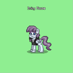 Size: 500x500 | Tagged: safe, inky rose, pegasus, pony, goth, pony town, simple background, solo