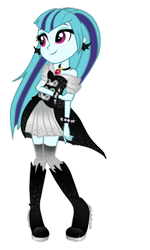 Size: 400x667 | Tagged: safe, artist:iriskaart, sonata dusk, equestria girls, goth, simple background, solo, transparent background