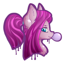 Size: 1809x1739 | Tagged: safe, artist:shyshyoctavia, derpibooru import, pinkie pie, earth pony, pony, bubblegum, pinkamena diane pie, punk, solo