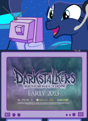 Size: 563x769 | Tagged: safe, princess luna, alicorn, pony, darkstalkers, exploitable meme, gamer luna, meme, tv meme