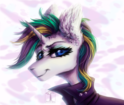 Size: 1318x1123 | Tagged: safe, artist:coralinatoilly, derpibooru import, rarity, pony, unicorn, it isn't the mane thing about you, alternate hairstyle, clothes, female, mare, punk, raripunk, solo