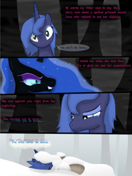 Size: 3000x3996 | Tagged: safe, artist:dazed-and-wandering, nightmare moon, princess luna, alicorn, pony, comic, high res, snow, snowfall
