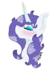 Size: 768x1024 | Tagged: safe, artist:liddieneko, derpibooru import, rarity, pony, unicorn, jewelry, makeup, necklace, piercing, punk, simple background, solo, transparent background