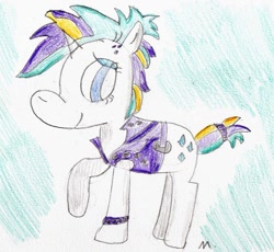 Size: 748x687 | Tagged: safe, artist:ptitemouette, derpibooru import, rarity, pony, unicorn, it isn't the mane thing about you, alternate hairstyle, punk, raripunk, traditional art