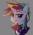 Size: 826x885 | Tagged: safe, artist:redchetgreen, derpibooru import, rarity, earth pony, pony, unicorn, it isn't the mane thing about you, alternate hairstyle, backlighting, bust, choker, clothes, ear piercing, earring, female, gray background, jewelry, mare, piercing, portrait, punk, raripunk, simple background, smiling, solo