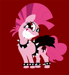 Size: 800x861 | Tagged: safe, artist:mohawkrex, derpibooru import, pinkie pie, earth pony, pony, alternate hairstyle, grin, punk, punkie pie