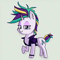 Size: 1918x1907 | Tagged: safe, artist:artiks, derpibooru import, rarity, pony, unicorn, alternate hairstyle, female, mare, punk, raripunk, simple background, solo