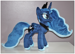 Size: 1000x716 | Tagged: safe, artist:mamaapple, princess luna, irl, photo, plushie, solo