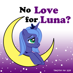 Size: 600x600 | Tagged: safe, artist:tim-kangaroo, princess luna, alicorn, pony, female, horn, mare, s1 luna, solo