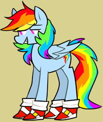 Size: 752x886 | Tagged: safe, artist:ghost, derpibooru import, rainbow dash, pegasus, pony, clothes, crossover, shoes, sonic the hedgehog (series)