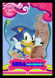 Size: 724x1018 | Tagged: dead source, safe, artist:ikuntyphoon, crossover, sonic the hedgehog, sonic the hedgehog (series), trading card