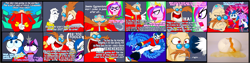 Size: 2940x742 | Tagged: safe, artist:terry, princess cadance, shining armor, twilight sparkle, alicorn, pony, unicorn, comic, crossover, didn't think this through, doctor eggman, falcon kick, female, male, mare, rider kick, sonic the hedgehog (series), stallion, terry you magnificent bastard, this day aria, this did end in pain, this ended in pain, vector sigma, vulgar