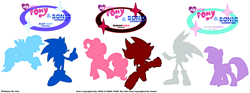 Size: 3000x1115 | Tagged: artist needed, safe, derpibooru import, pinkie pie, rainbow dash, twilight sparkle, earth pony, pegasus, pony, unicorn, pony creator, crossover, female, mare, shadow the hedgehog, silhouette, silver the hedgehog, sonic the hedgehog, sonic the hedgehog (series), wallpaper