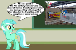 Size: 887x588 | Tagged: artist needed, source needed, safe, lyra heartstrings, pony, unicorn, chalkboard, crossover, female, human studies101 with lyra, mare, meme, photo, sonic (restaurant), sonic the hedgehog, sonic the hedgehog (series)