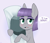 Size: 1150x999 | Tagged: safe, artist:higglytownhero, derpibooru import, maud pie, earth pony, pony, awkward moment, blushing, body pillow, caught, dialogue, female, looking at you, mare, rock, solo, speech bubble, that pony sure does love rocks