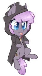 Size: 861x1531 | Tagged: safe, artist:higglytownhero, derpibooru import, oc, oc only, oc:sirocca, bat pony, pony, cultist, cute, cute little fangs, etrian odyssey, fangs, hexer, mlem, simple background, solo, tongue out, transparent background